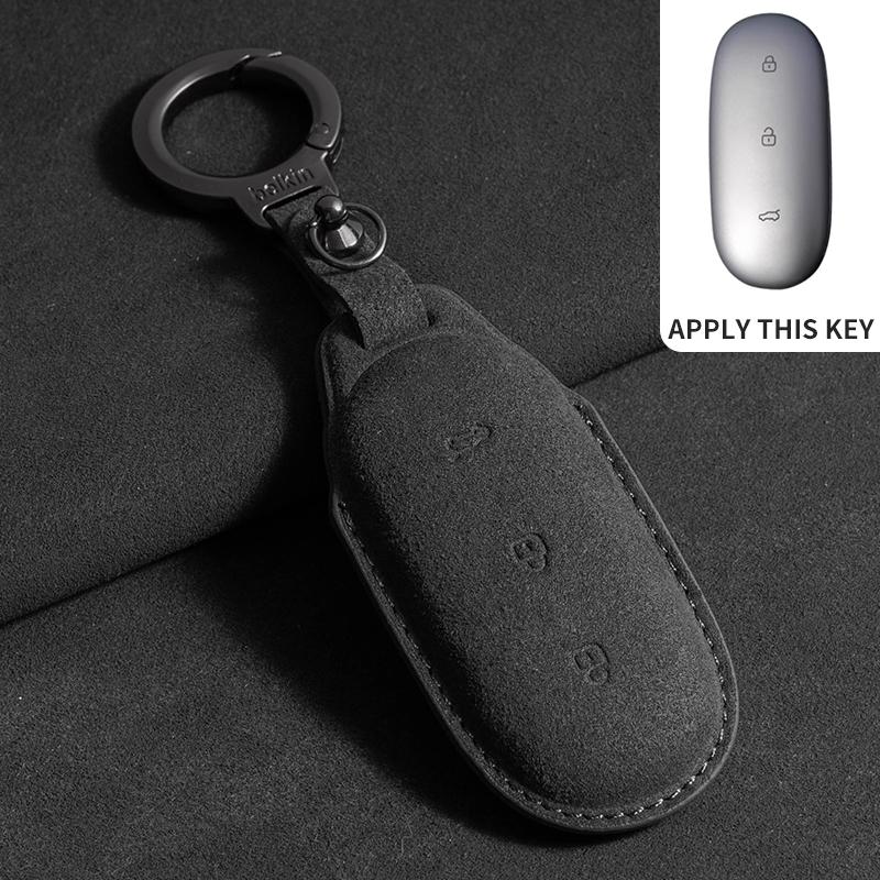 Car Smart Remote Key Case Cover Fob For LEADING IDEAL Lixiang L6 L7 L8 L9 ONE Li Auto Key Case Shell Suede Keychian Accessories