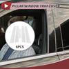 6 Pcs Door Pillar Window Trim for Kia Forte 2014-2018 Front Rear Left Right Anti Scratch Sticker Pillar Posts Cover Chrome Silver Tone