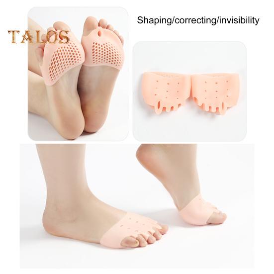4 Paar Zehenspreizer aus Silikon für Plantarfasziitis, Ballenzehen, Mittelfuß-Yogakissen, therapeutische Keilrahmen für komfortable Unterstützung