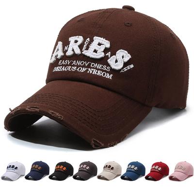 Women's Spring Autumn Embroidery Letter Hole Cap Outdoor Men's Sunscreen Baseball Cap Snapback Hat Sun Visor Hats Fishing Hat Peak Cap