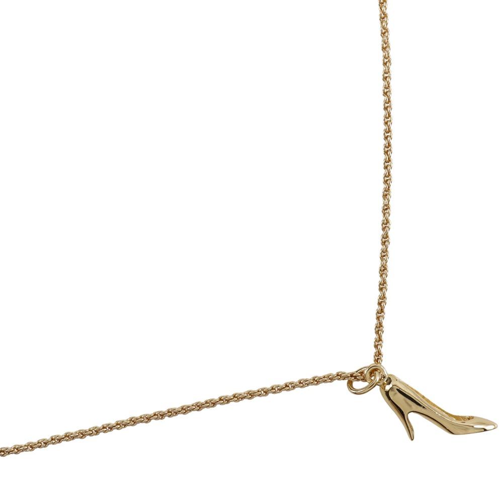 Dior High heel motif Necklace Plated Gold 6.5g Women Used