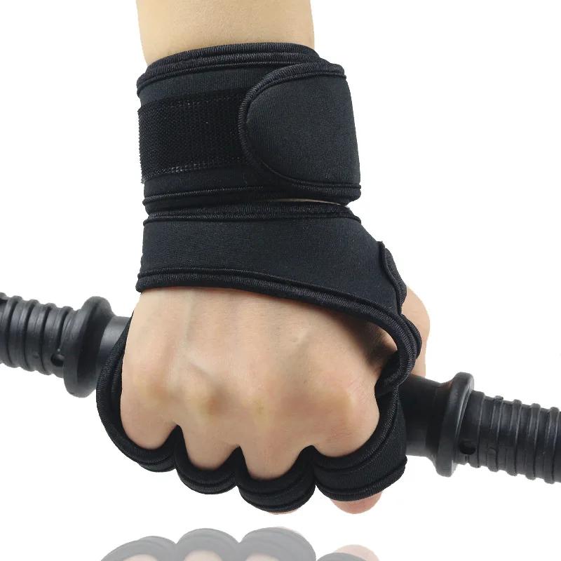 Non-slip Half Finger Training Gloves Weight Lifting Fitness Athletic Body Building Gymnastics Grips Gym Hand Palm Protector Gloves