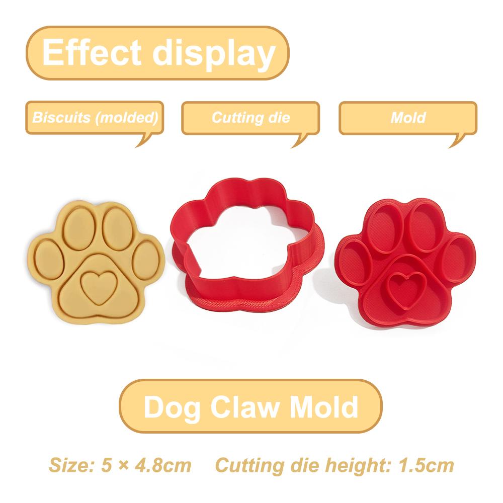 Bluey Bingo Cute Cookie Cutters Plastic 3D Cartoon Pressable Biscuit Mold Cookie Stamp Kitchen Baking Pastry Bakeware Tools