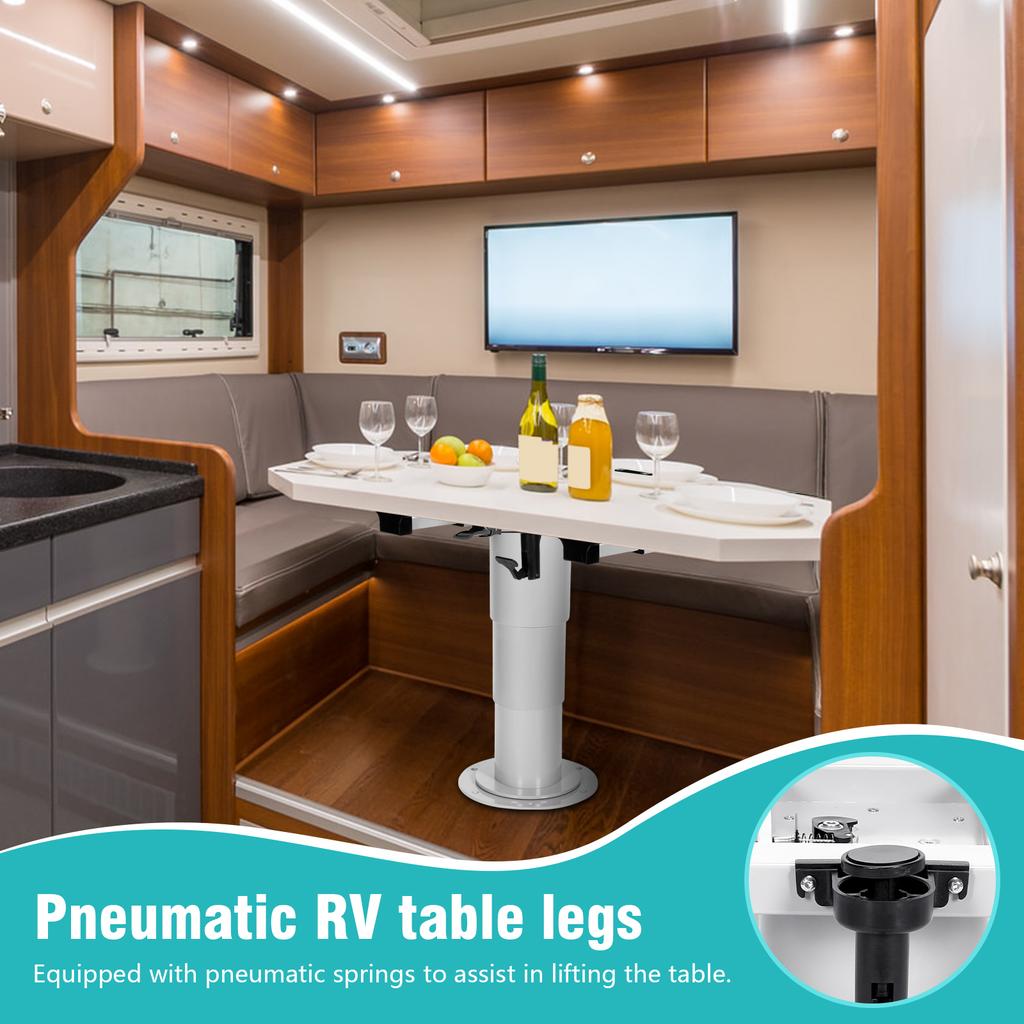 Adjustable RV Table Pedestal Stand Leg with Gas Lift Pneumatic Table Leg Base Mount for RV Marine Boat Yacht up to 100 Lbs