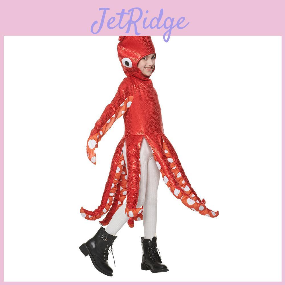 Halloween Octopus Child Costume For Kids Boys Girls School Party Plush Polyester