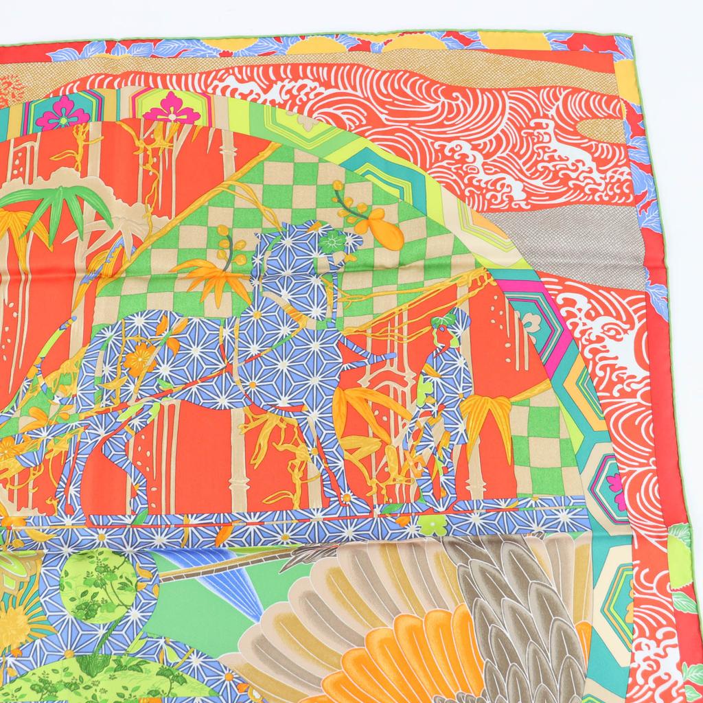 Pristine HERMES Scarf EX LIBRIS EN KIMONOS Kimono Ex Libris Silk Women Used