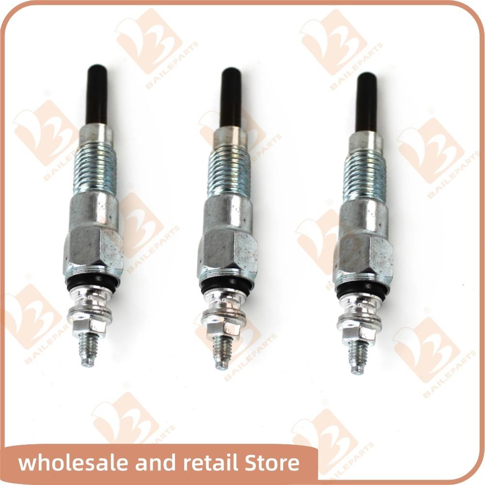 3PCS 3TNV76 3TNV70 Glow Plug For Yanmar John Deere Spark Plug Lgnition System Engine Preheat Plug Excavator Accessories