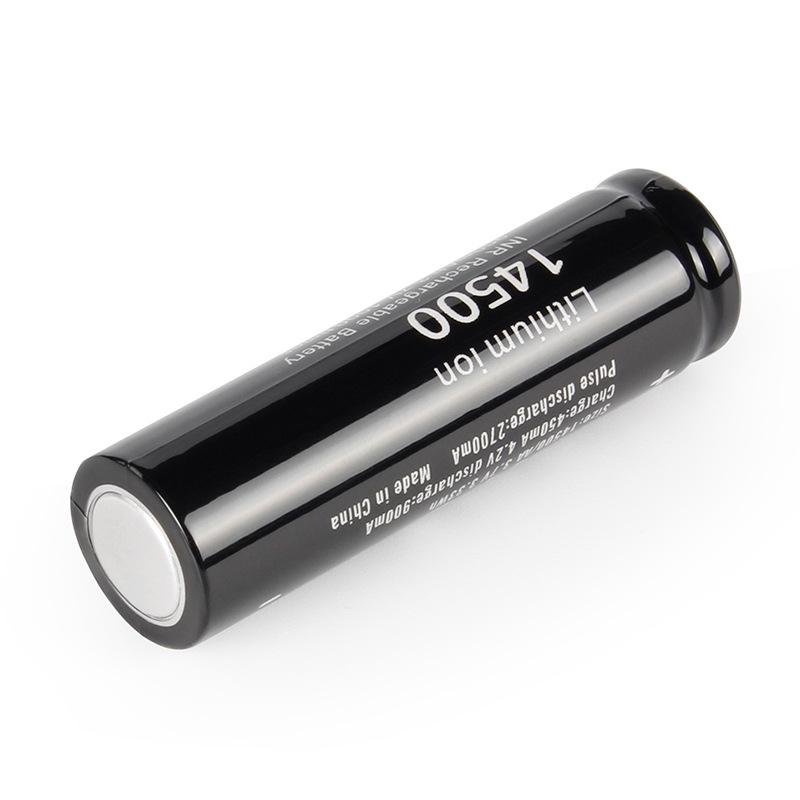 14500 3.7V Rechargeable Lithium Battery - 900mAh, Compatible with Small Fans, Mice, Flashlights.