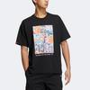 adidas Originals Trefoil SS22 Cartoon Print Sport Crew Neck Short Sleeve T-Shirt Men Tops Black HR6453