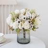 2/5pcs Artificial Flowers Silk Roses Bulbous Chrysanthemum Garden Wedding Bridal Bouquets Home Festival Diy Gift Box Decorations