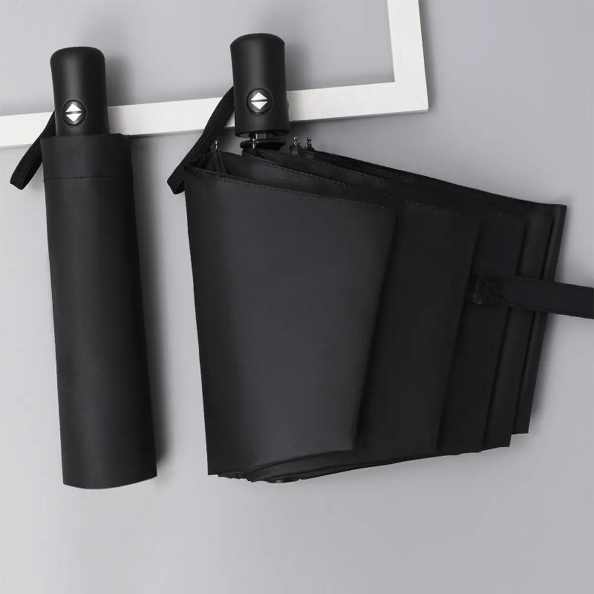 

Автоматический складной зонт с 8 спицами - Компактный, легкий, прочный, защита от УФ-лучей - зонт от дождя и солнца, автоматический солнцезащитный козырек zwq чёрный