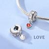 Copper Loveheart Charms Beads Cute Cat Panda Poker Phone Charm Pendant Fit Original Bracelet Diy Jewelry Women Gift