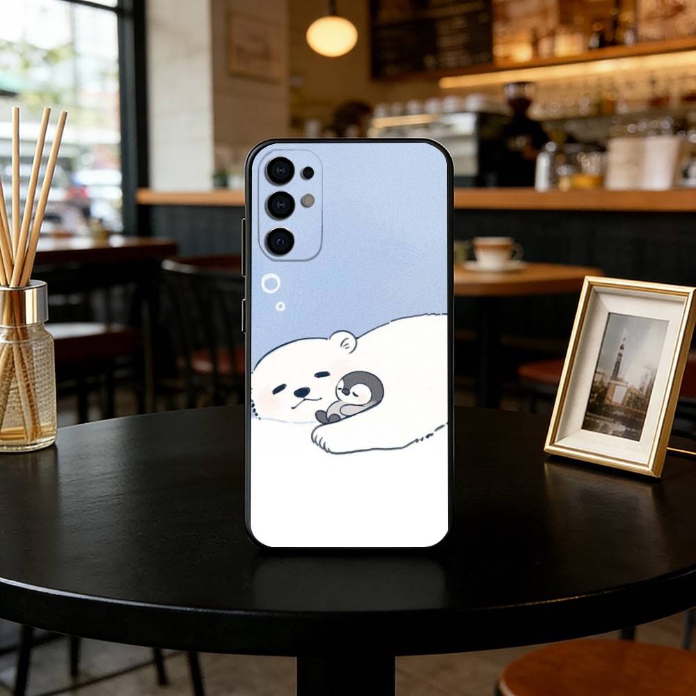 Cute cartoon penguin Phone Case For Samsung S25,S24,S21,S22,S23,S30,Ultra,S20,Plus,Fe,Lite,Note,10,Black Cover