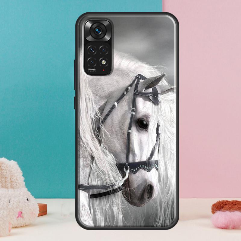 Horse Sketch Case For Xiaomi Redmi Note 14 13 12 Pro 11 9 10 9S 10S 11S 12S Redmi 14C 13C 10C 12C Cover