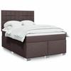 Vidaxl Letto Continentale Con Materasso, Marrone, Tessuto, 140X190 Cm