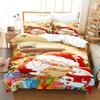Christmas Bedding Set Polyester Duvet Cover Quilt Comforter Pillow Case 3D Red Double Full King Queen Twin Single Bedroom