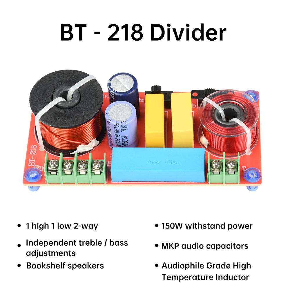 150W HiFi Bookshelf Frequency Divider High Bass Adjustable Speake Crossover Support 70Hz-20kHz DIY Speakers Modification