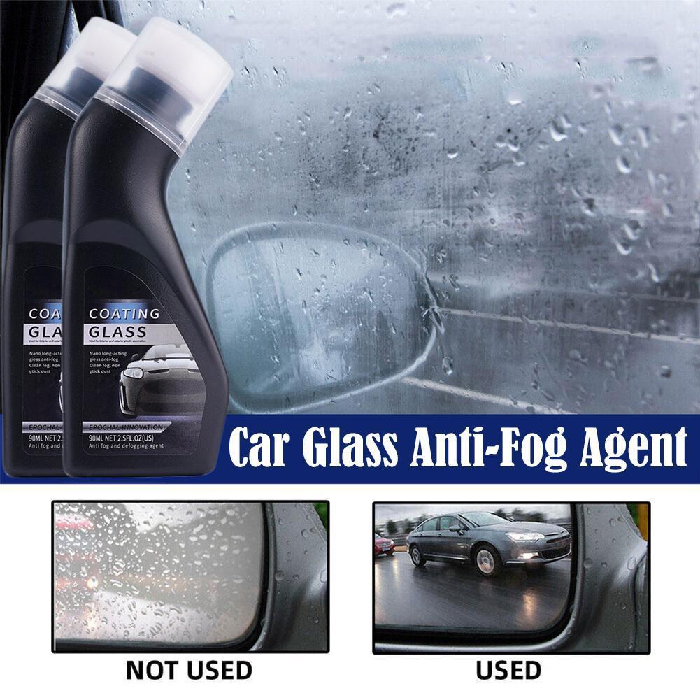 1/2 Stück 90ml Antibeschlagmittel Helmvisier Wischer Rückspiegelglas Flüssigkeit Windschutzscheiben Nebelabweisendes Spray für Autozubehör