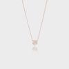 925 Silver Crystal Clover Women's Silver Necklace