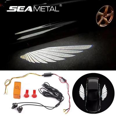 2pcs Car LED Courtesy Light Door Step Ground Angel Wing Projection Lamp