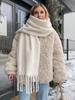 Luxury Winter Scarf Women Cashmere Warm Pashmina Foulard Female Solid Shawls Wraps Thick Soft Bufanda Tassels Scarves Long Stole