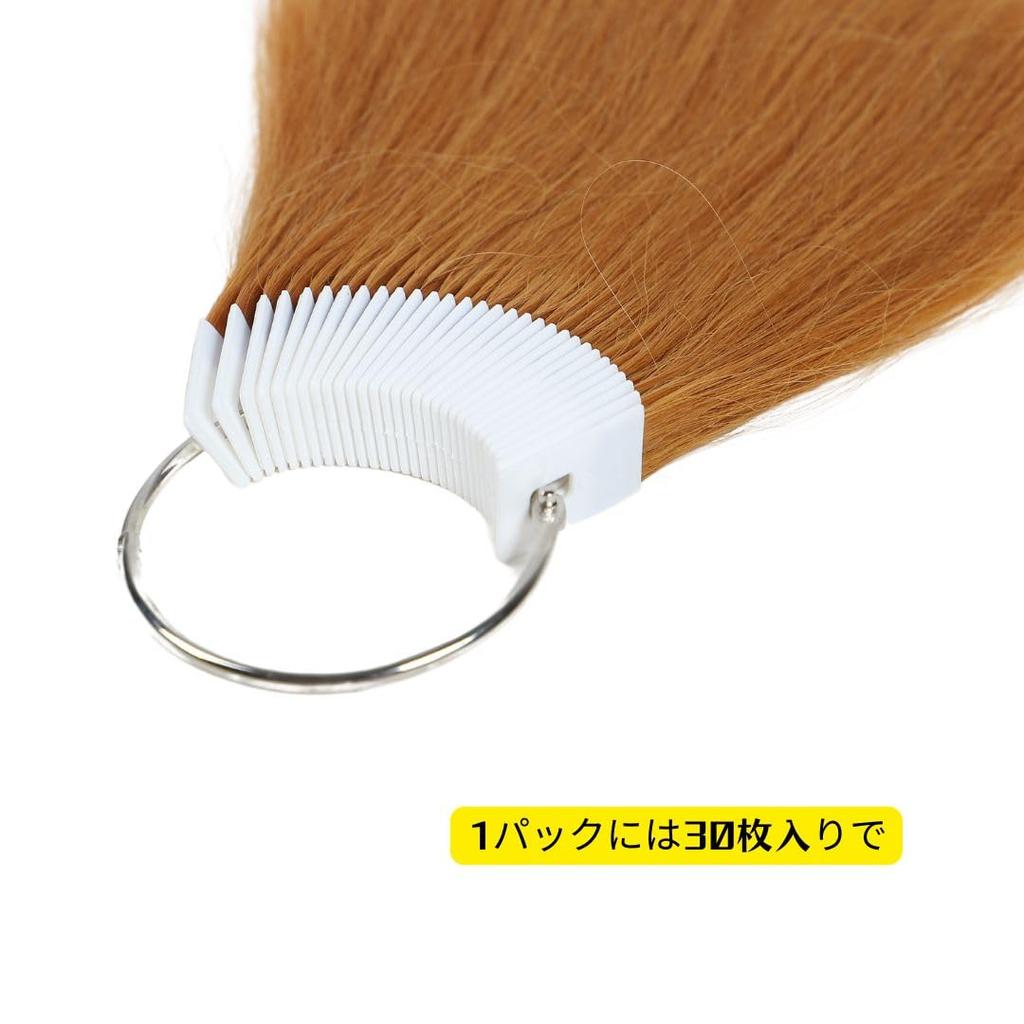 BUMMSEVEN Natural Human Hair Bundle Color Tone Level 6 Light 30 Length Hairdresser Color Hair Hair Dye Color Chart 100% Test, Brown, Pieces, Approx.