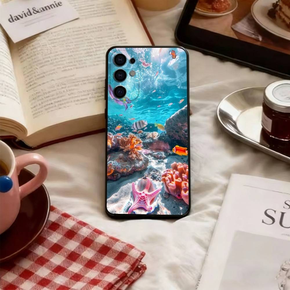 

Sea animals Phone Case For Samsung S25,S24,S21,S22,S23,S30,Ultra,S20,Plus,Fe,Soft Silicone Black Cover Samsung S25ULTRA