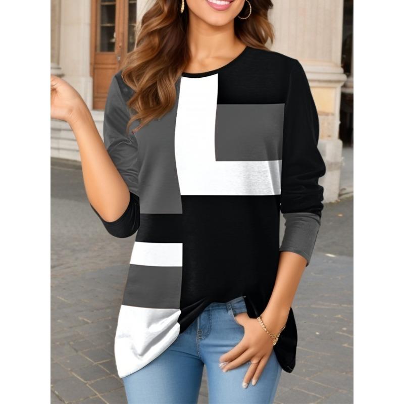 Bluse e Camicie Casual da Donna alla Moda a Manica Corta con Scollo a O
