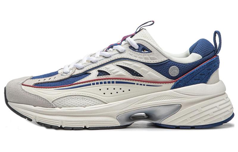 Li Ning Comet LITE Yi Star LITE Амортизация Скользкая подошва Низкие Повседневная обувь Мужские Белый Синий AGCT503-2 41