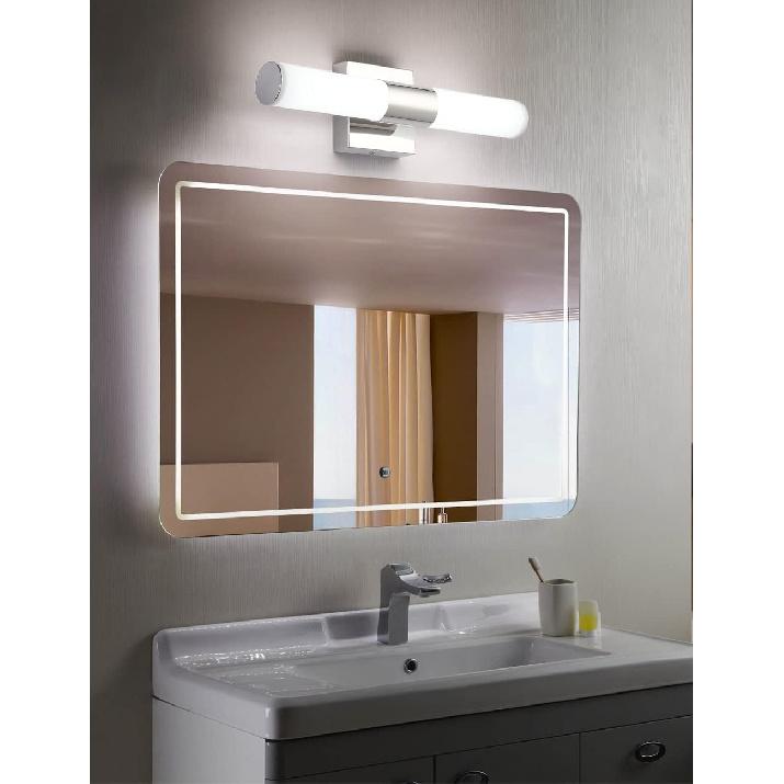 Bathroom Vanity Light Fixture, 16" Inches 8W 6000K Chrome LED Mirror Lights for Bathroom Wall Sconces Bar Lighting
