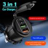Universal 12-24V Motorcycle Car Charger Dual USB TYPE-C Charger Waterproof Power Socket Cigarette Light for Auto Truck ATV Boat