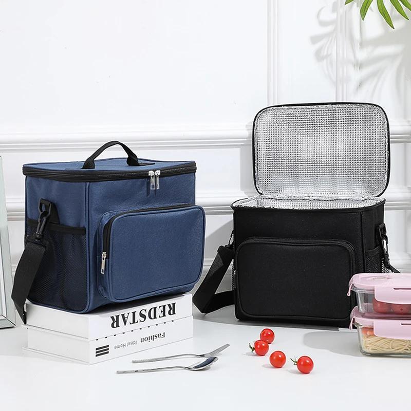Outdoor Camping Lunch Bag Large Capacity Portable Picnic Bag Ice Pack Food Thermal Box Durable Waterproof  Adjustable Shoulder Strap Insulated Case