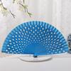 Practical Beautiful Decoration Multicolor Dot Print Folding Fan Home Supply Decorative Fan