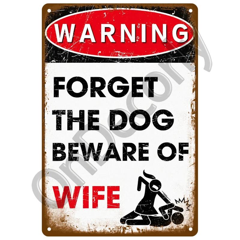 

Осторожно Жестяная Табличка Предупреждение Винтажная Металлическая Табличка Металлическая Табличка Для Бара Паба Гаража Кафе Клуба Мужской Пещеры Домашний Настенный Декор Мурал Тарелка Искусство 20X30CM