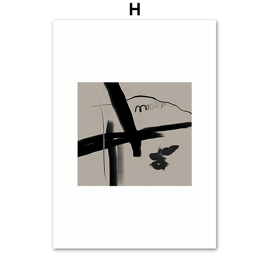 Abstract Bohemian Line Woman Leaf Vase Flower Mid Century Posters Canvas Painting Wall Art Print Picture Living Room Home Decor