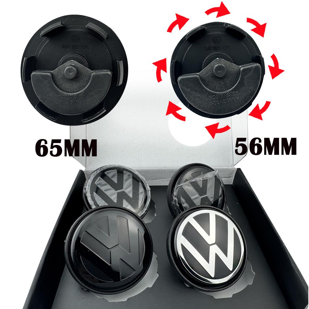BFPQY1 For Volkswagen VW Golf 5 6 7 Passat B6 B7 B8 Tiguan Polo Jetta GTI 3B7601171 4pcs 56mm 65mm Floating Wheel Center Caps Hub Cover