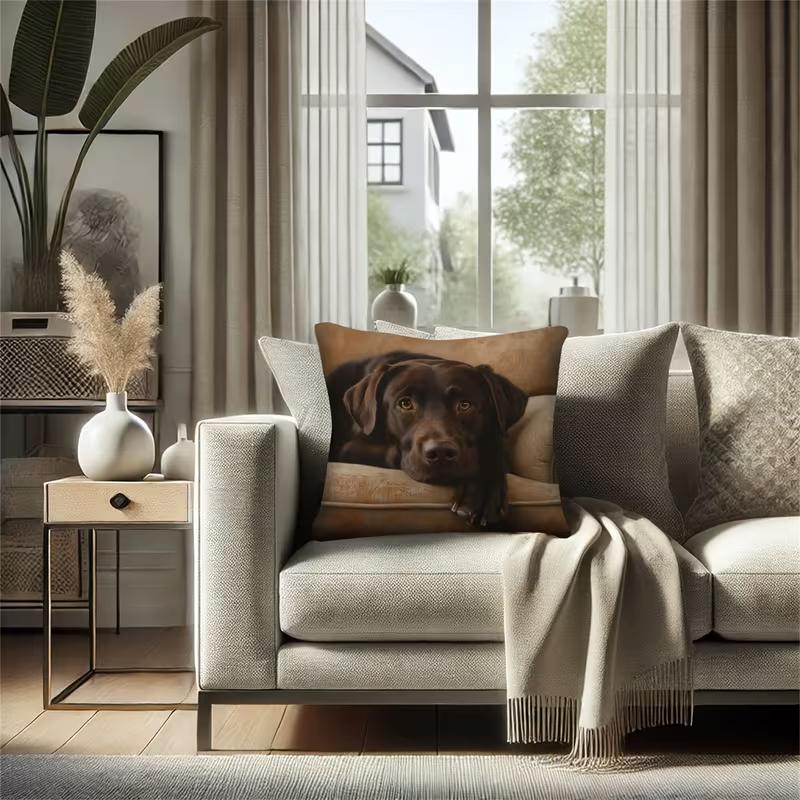 Roztomilý povlak na polštář se zvířátky: 2D plochý tisk, ne-skutečná výšivka, noční pohovka noční pohovka polštář