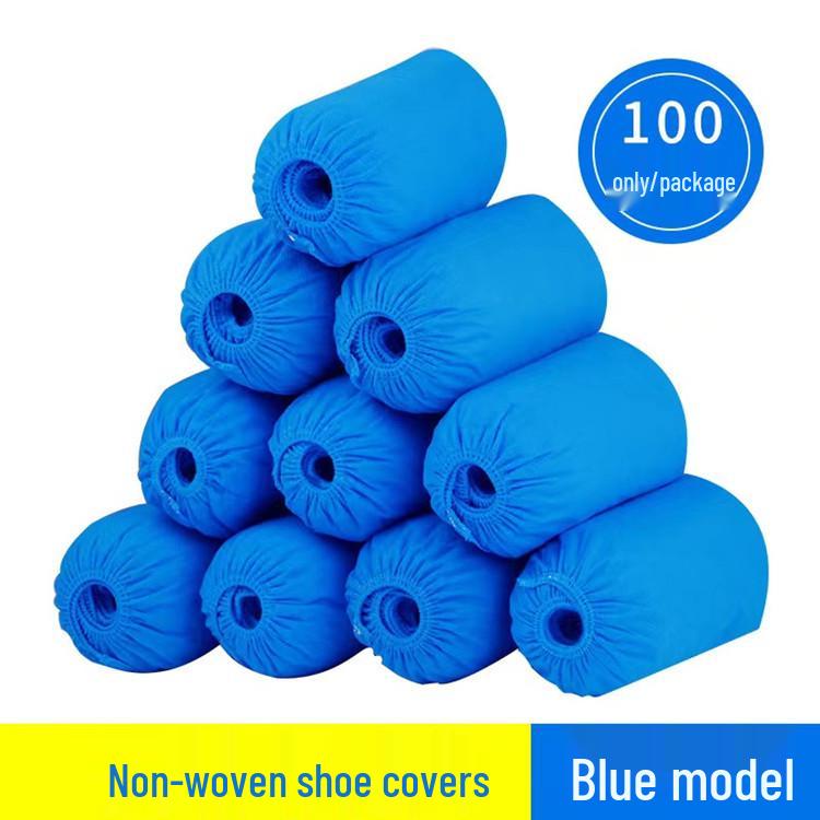 Waterproof Thickened PE Non-woven Disposable Shoe Covers for Household Use