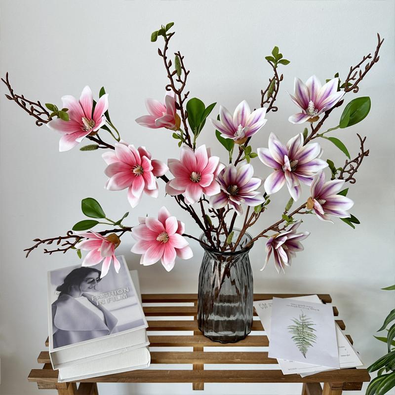 Plants Simulated Magnolia Wedding Hotel Restaurant Decoration Ornament Desktop