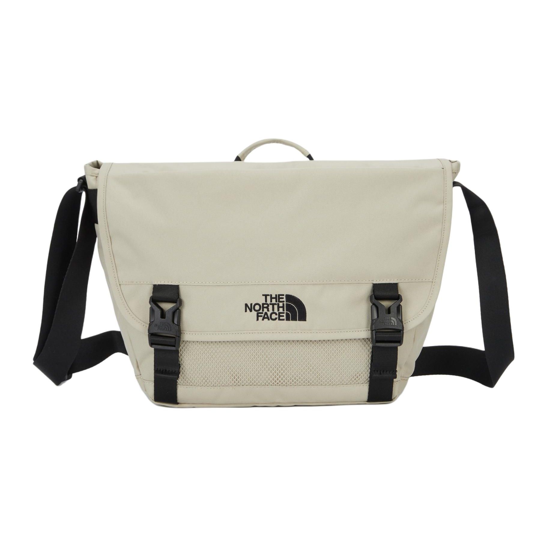 The North Face 9L Brand Logo Simple Casual Messenger Bag Unisex Shoulder Bag Light-Beige NN2PQ01K Light Beige,Medium