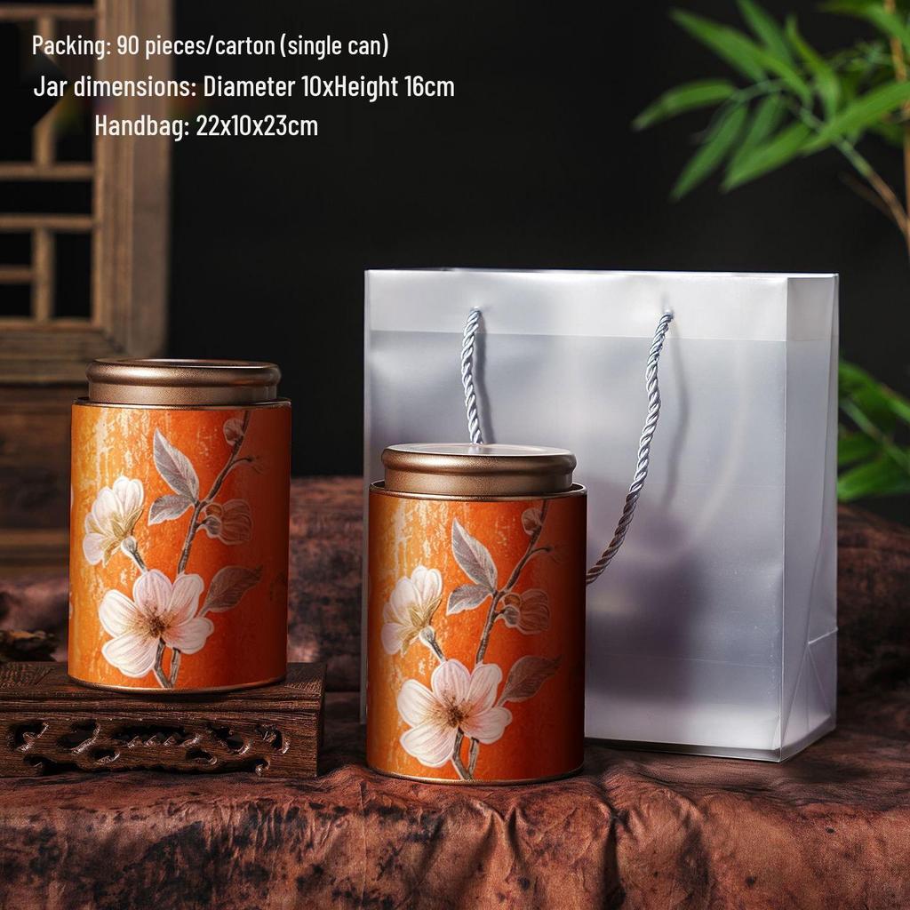 Exquisite High-End Tea Storage Box for Flower, Black, Green, and White Teas - Sealed Jar with Premium Gift Packaging