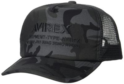 Boné de Malha NUMERAÇÃO Camuflado Preto cm [AVIREX] Masculino 14308700/14407300 62.0-64.0