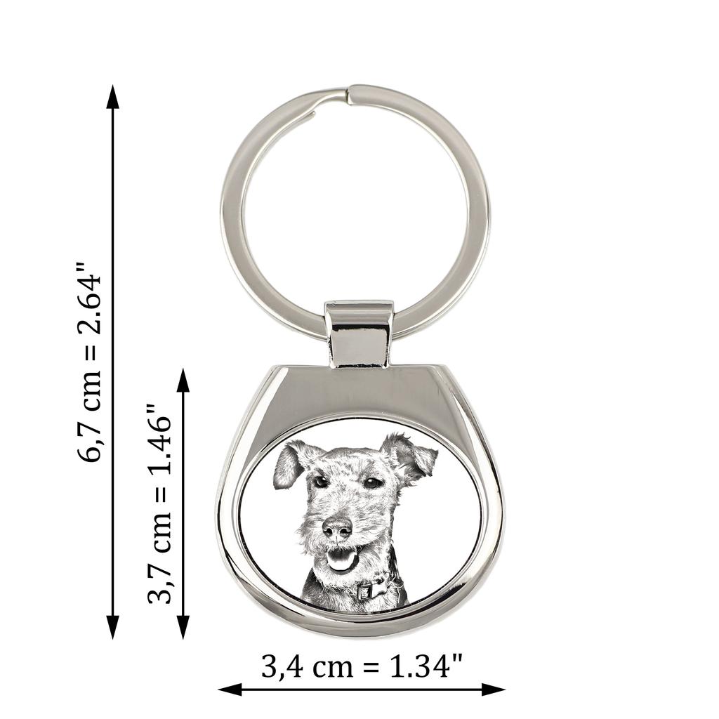 Welsh Terrier, Welshie, Daeargi Cymreig - Keychain with a Dog, Keychain with a Print, Personalized Pendant from the Art-Dog Brand