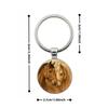 Cute Double Horse Head Pattern Circular Pendant Keychain Backpack Hangings Decoration