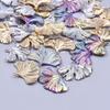 5pcs Plant Charm Ear Of Wheat Tree Leaf Stainless Steel Pendants For Jewelry Making Supplies Ginkgo Leaf DIY Earrings Bracelets