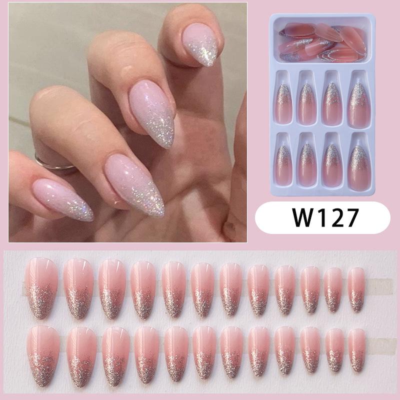 

Блестящие градиентные ногти-стилеты накладные: Съемный и Готовый к Носке