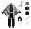 Obanai Iguro Serpente Cosplay Anime Demon Slayer Kimetsu No Yaiba Obanai Iguro Cosplay Kimono Pantaloni Top Uniformi Kisatsutai Set Costume di Halloween