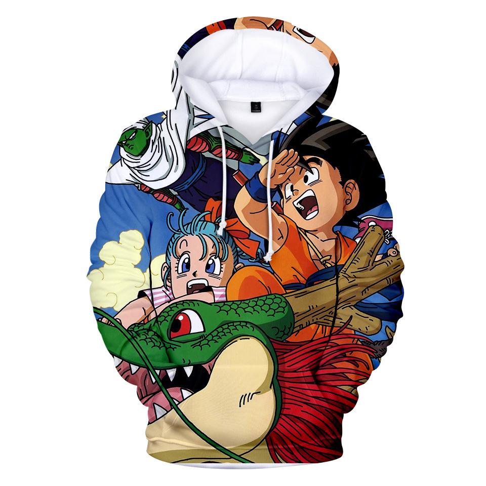 10 Colors Men Women Anime Hoodies New Streetwear Casual DRAGON BALL Z Cartoon Printed Hooded Pullover Sweatshirts