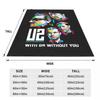 U2 Rock Band Blanket Member Faces Poster Vintage Camping Flannel Throw Blanket Warm Soft Bedroom Design Bedspread Gift