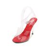 Fashion 2025 new 35-43 sexy super high heels 11CM high nightclub transparent sandals sexy shoes plus size shoes